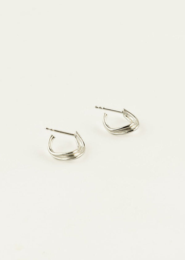 Boucles d'Oreilles Petits Hoops Filé Argent Sarah Bijoux - Ex-voto