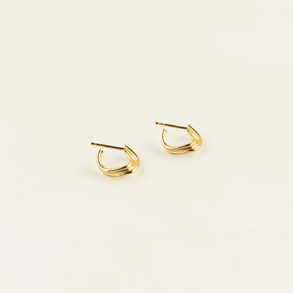 Boucles d'Oreilles Petits Hoops Filé Or Vermeille Sarah Bijoux - Ex-voto