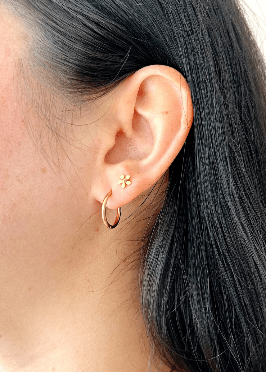 Boucles d'oreilles Petits Hoops Or Horace - Ex - voto