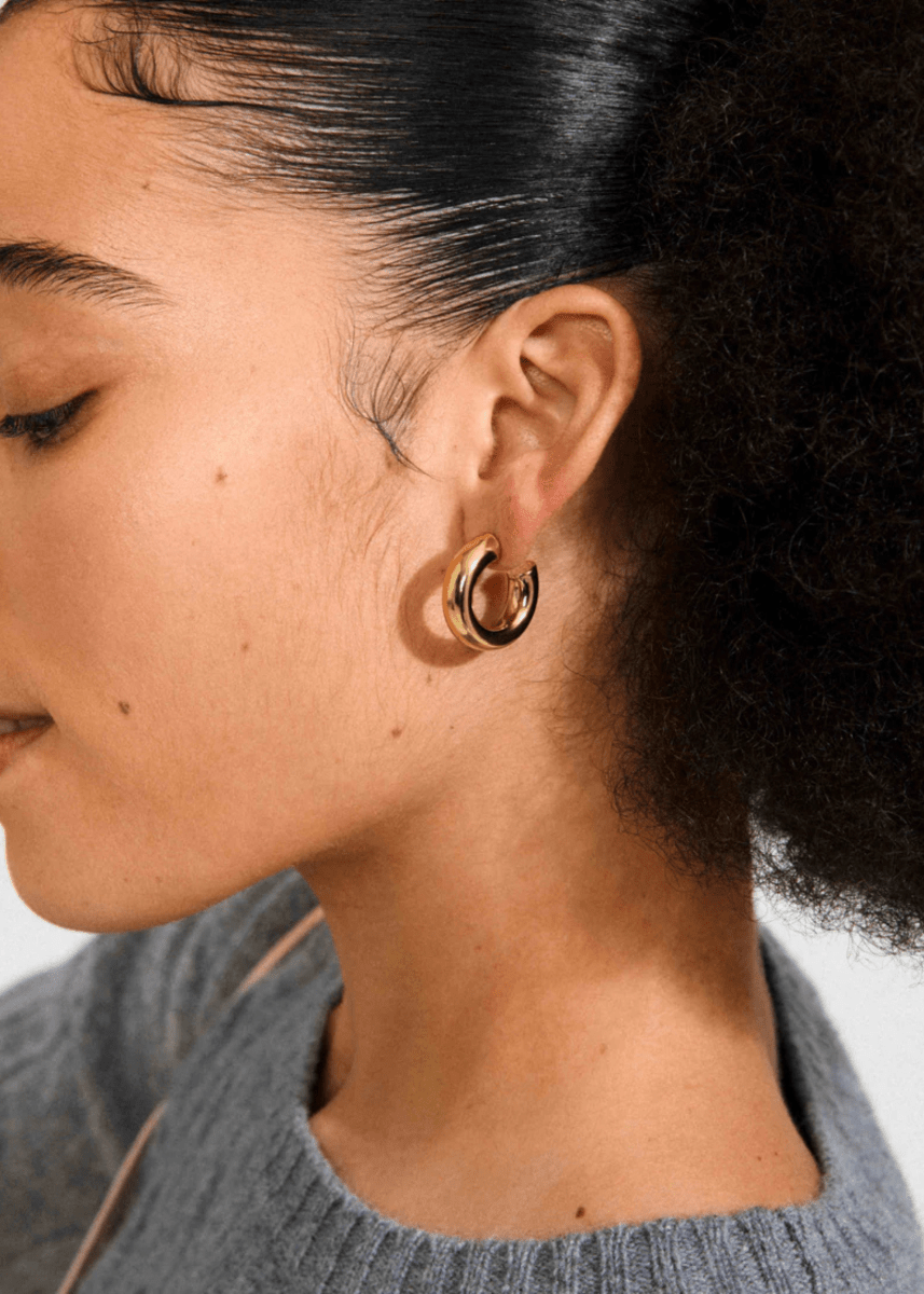 Boucles d'oreilles Phase Larges Anneaux Pilgrim (Or ou Argent) - Ex - voto