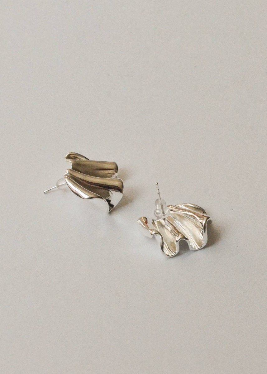 Boucles d'oreilles Plissées Argent Nar'sha - Ex - voto