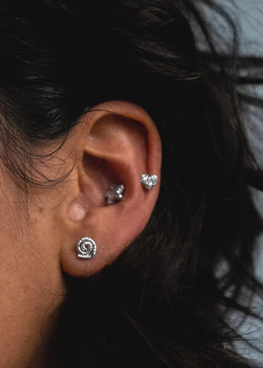 Boucles d'oreilles Spirales Marmo x Dranem.Bag - Ex - voto
