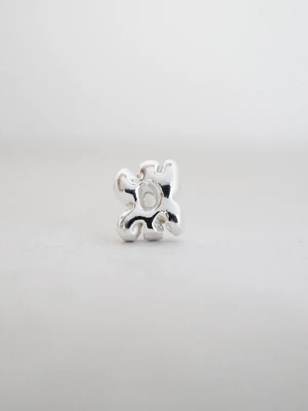 Boucles d'Oreilles Studs Floral Marmo x Zephyr (Paire) - Ex - voto