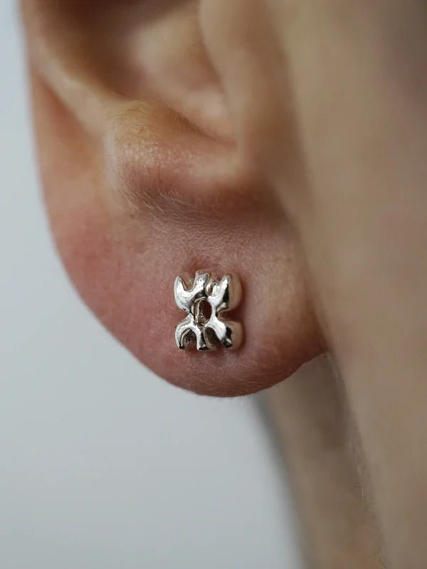 Boucles d'Oreilles Studs Floral Marmo x Zephyr (Paire) - Ex - voto