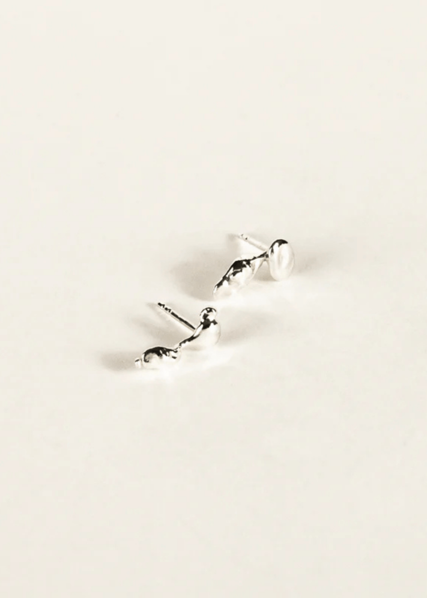 Boucles d'oreilles Studs Pépite Funk Argent Sarah Bijoux - Ex - voto