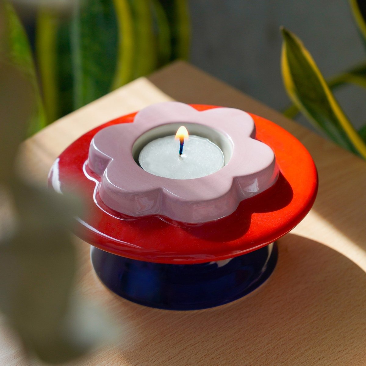 Bougeoir Fleur Rose Helio Ferretti - Ex - voto