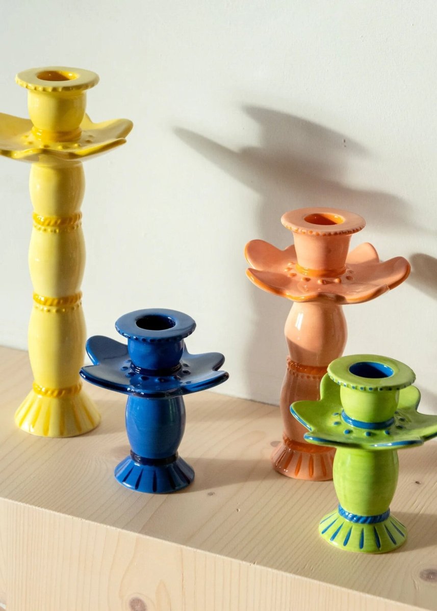 Bougeoir Posy Orange &k - Ex - voto