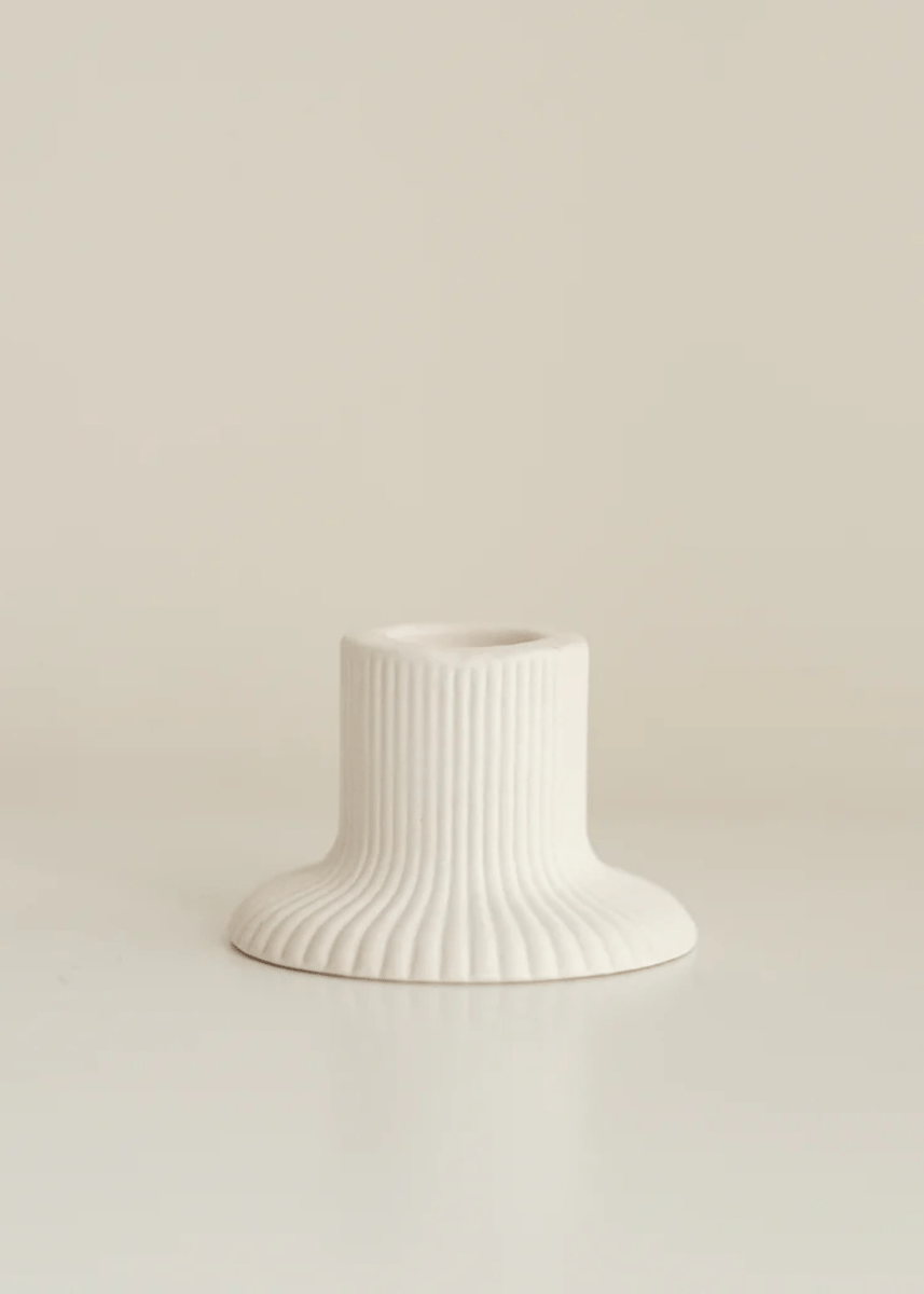 Bougeoir Ridge Court Blanc EVC - Ex - voto