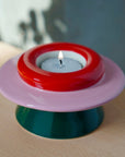 Bougeoir Rond Rouge Helio Ferretti - Ex - voto
