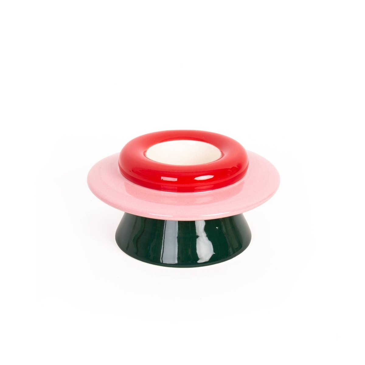 Bougeoir Rond Rouge Helio Ferretti - Ex - voto