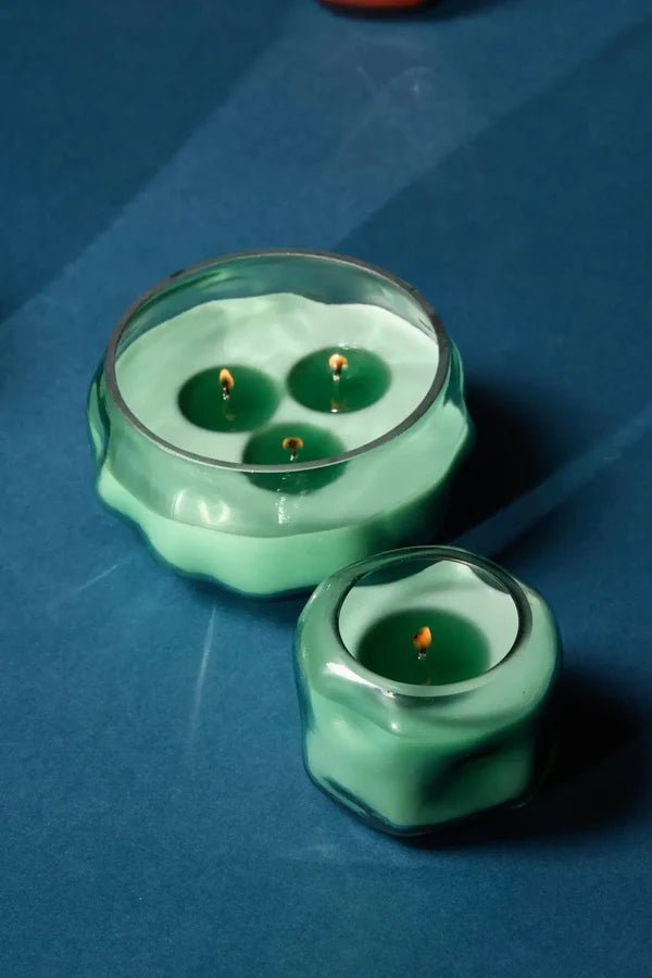 Bougie Basalt Paddywax Turquoise Fresh Air & Sea Salt - Ex - voto