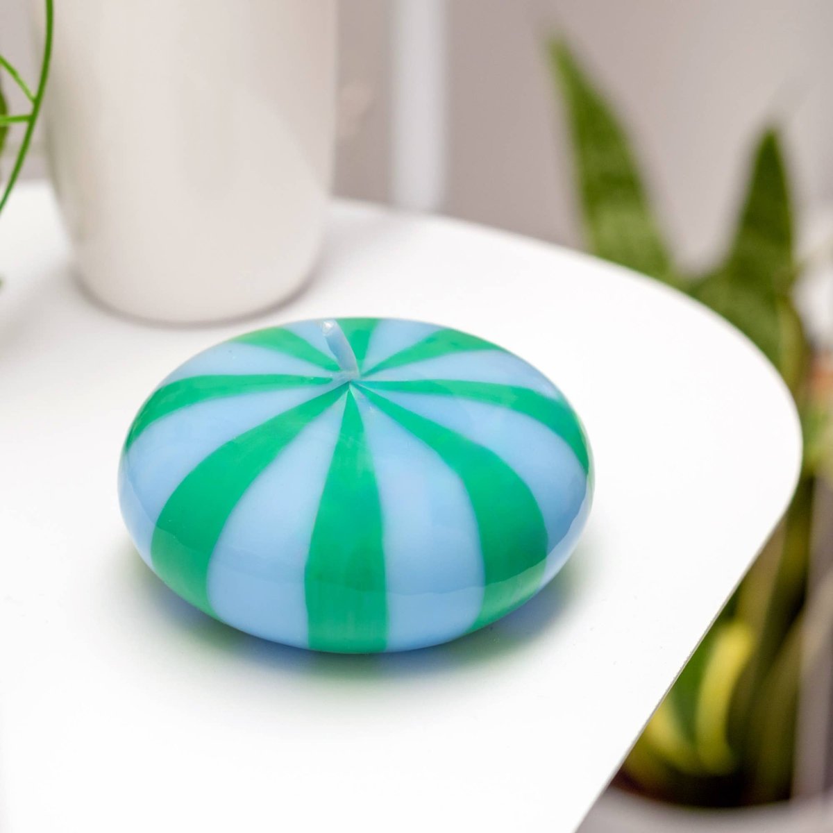 Bougie Bonbon Bleu et Vert Helio Ferretti - Ex - voto