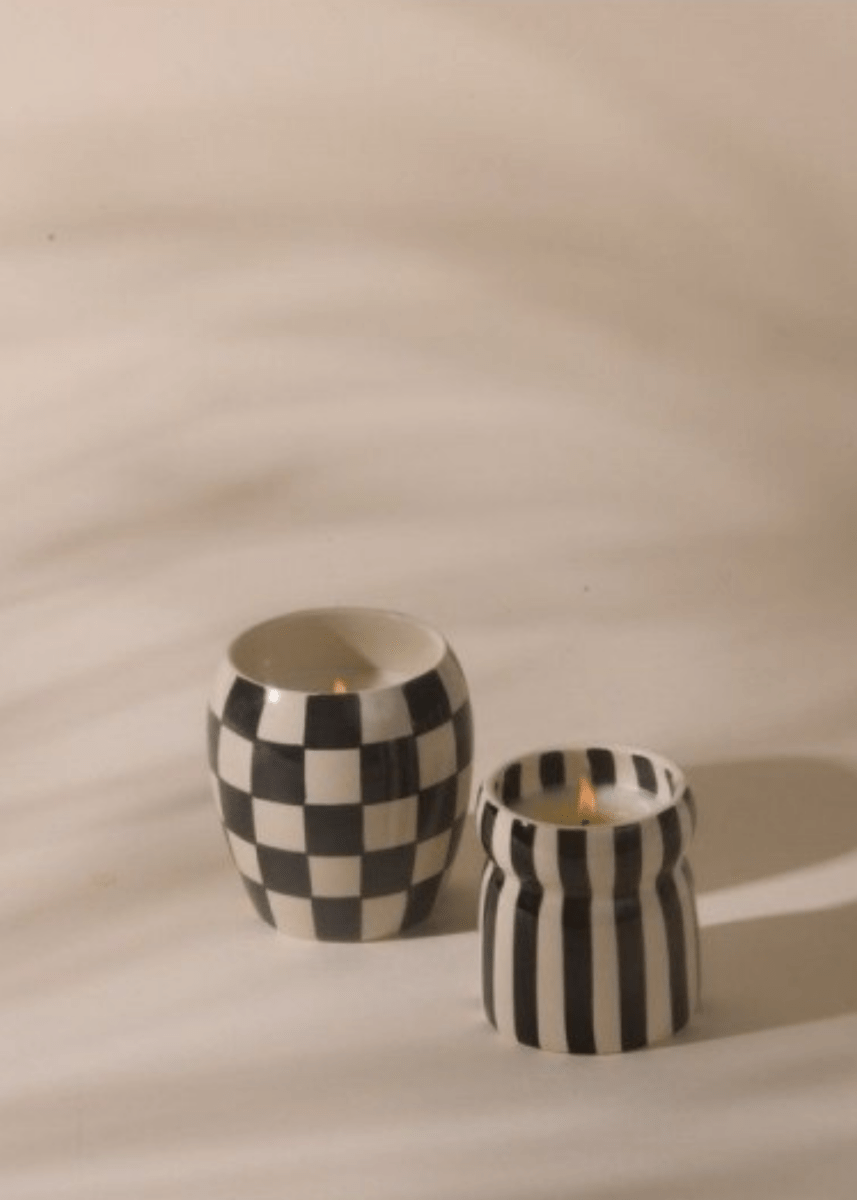 Bougie Cabana Paddywax Noir Lava Stone - Ex - voto