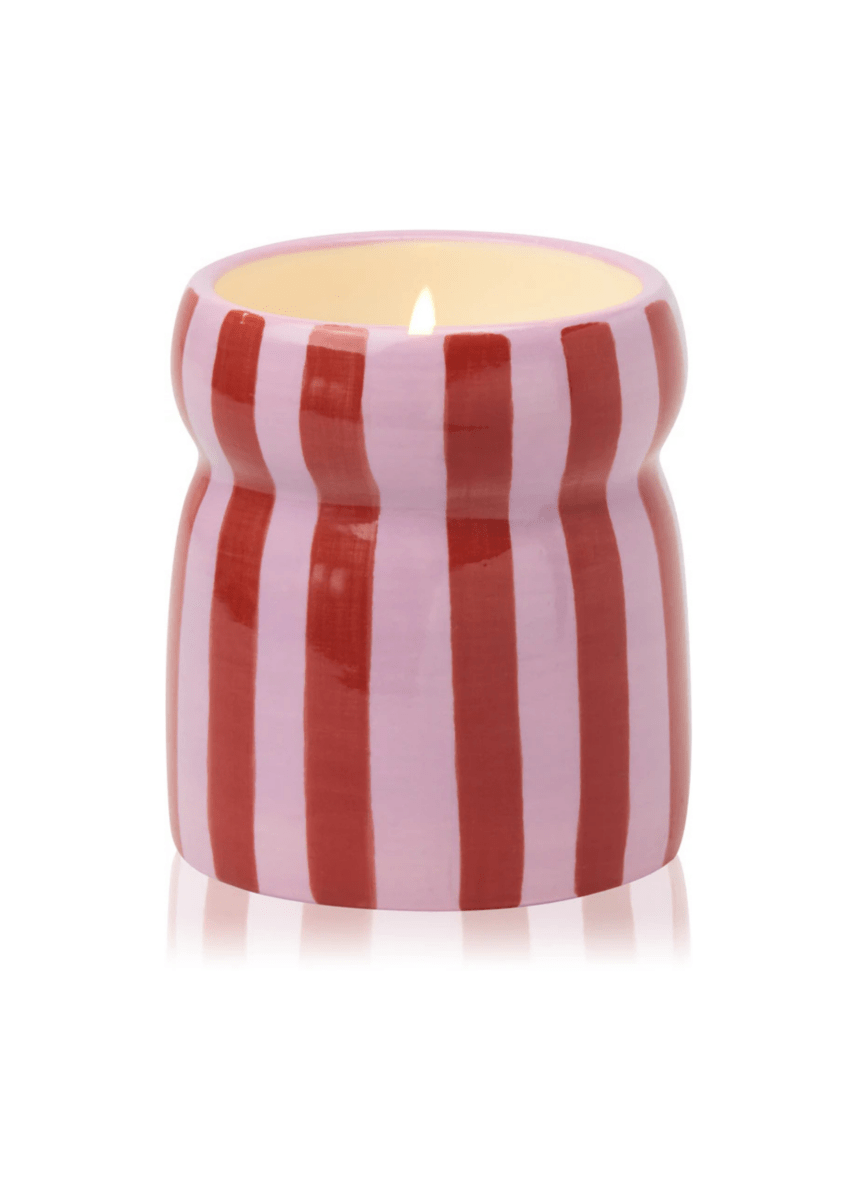 Bougie Cabana Paddywax Rose et Rouge Menthe Poivrée - Ex - voto