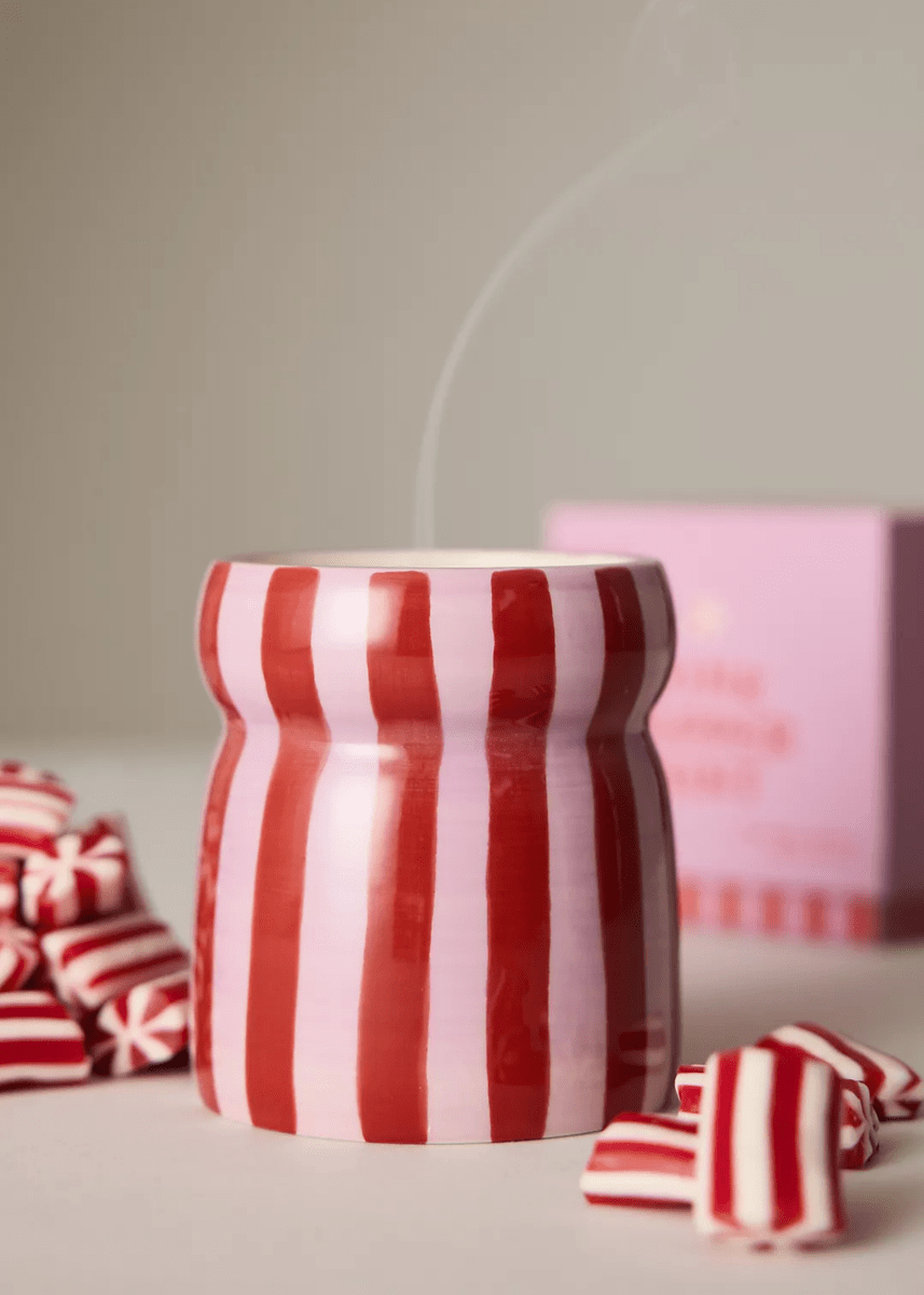 Bougie Cabana Paddywax Rose et Rouge Menthe Poivrée - Ex - voto