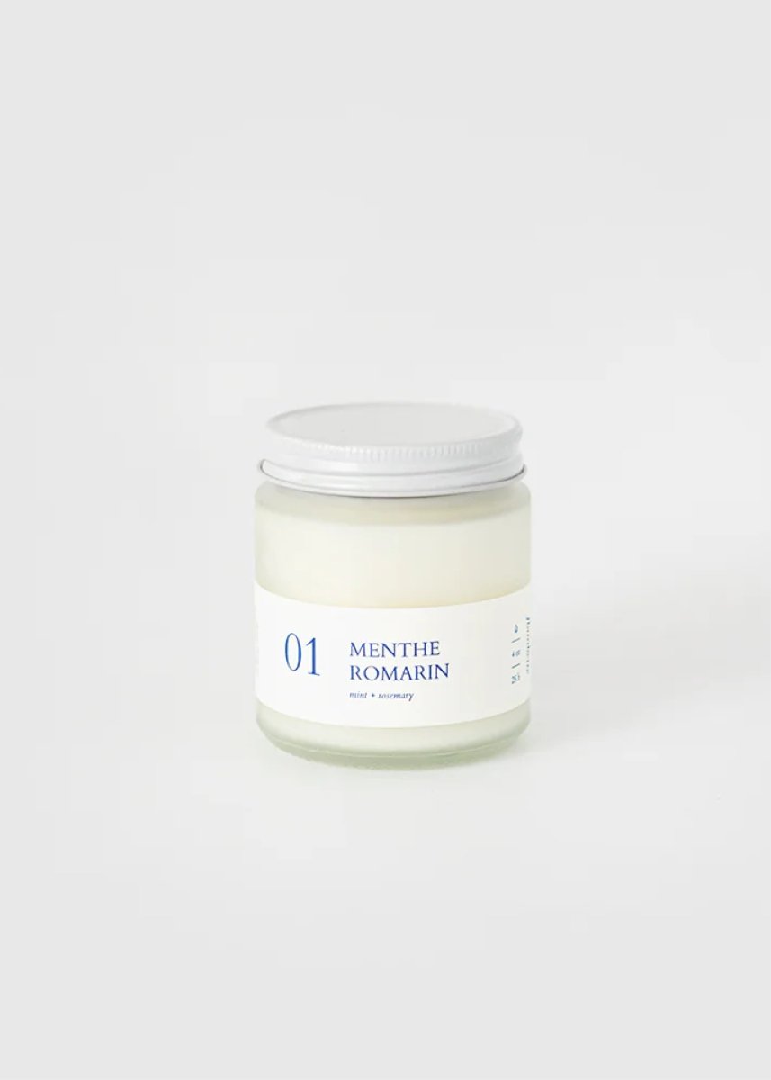 Bougie crépitante Flambette 01 - Menthe + Romarin 4oz - Ex - voto
