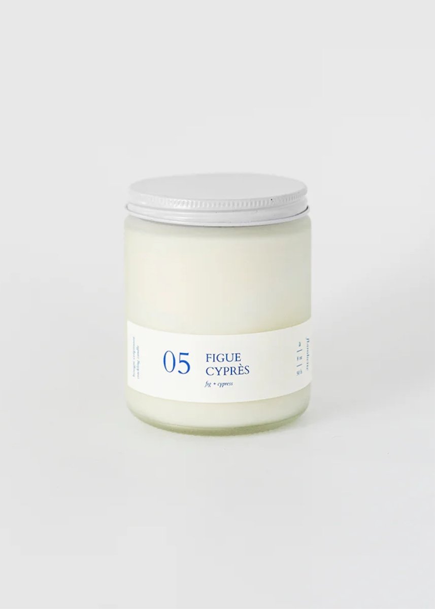Bougie crépitante Flambette 05 - Figue + Cyprès 8oz - Ex - voto