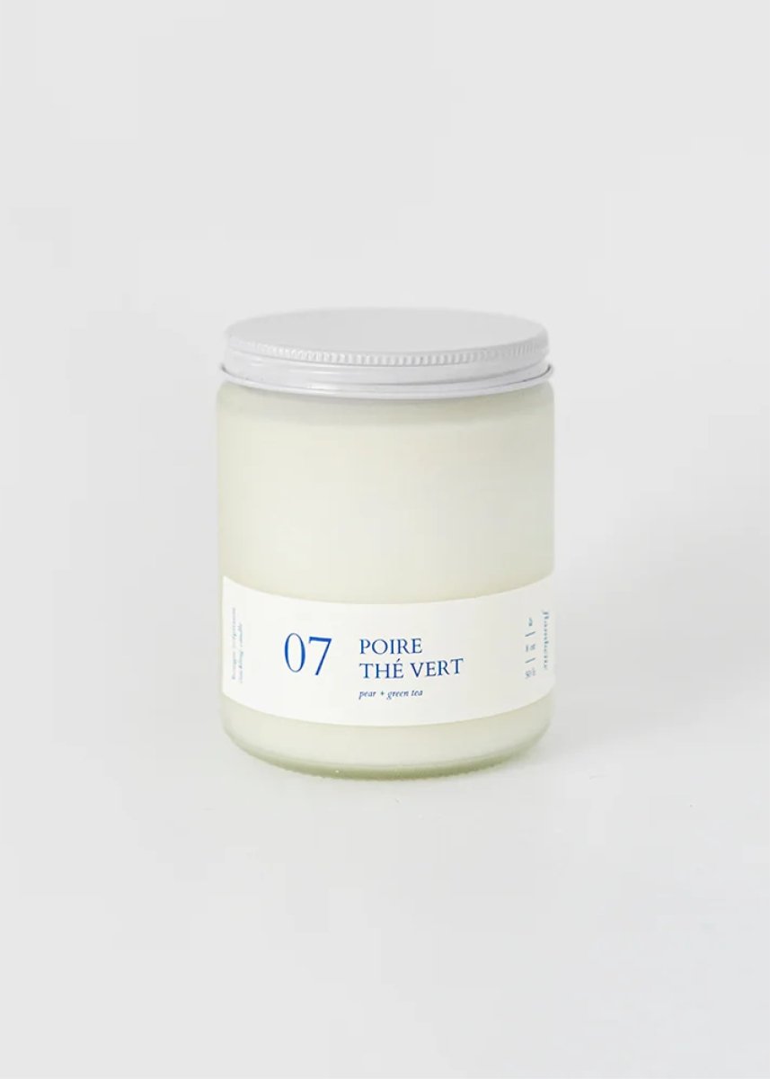 Bougie crépitante Flambette 07 - Poire + Thé Vert 8oz - Ex - voto
