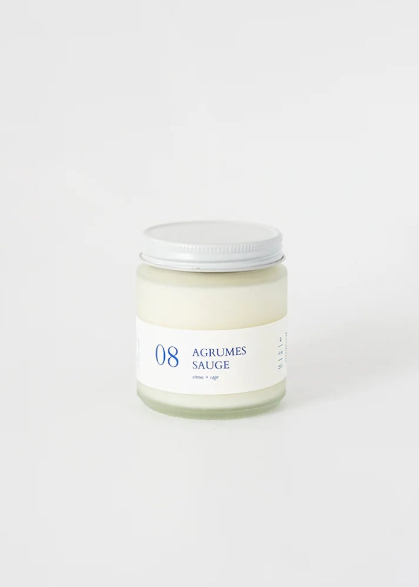 Bougie crépitante Flambette 08 - Agrumes + Sauge 4oz - Ex - voto