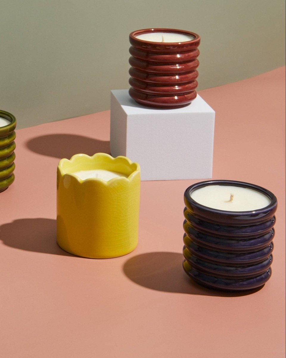 Bougie Cuir et Bois de Santal Zesty Lemons - Ex - voto