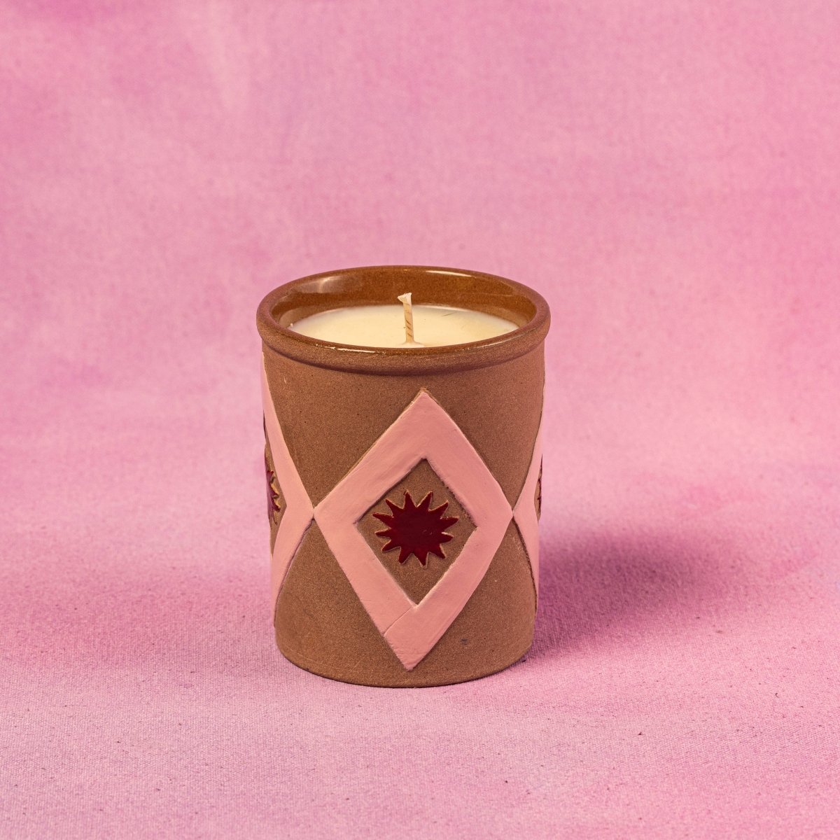 Bougie Étoile Rose Pivoine, Poivre et Tubereuse Maegen - Ex - voto