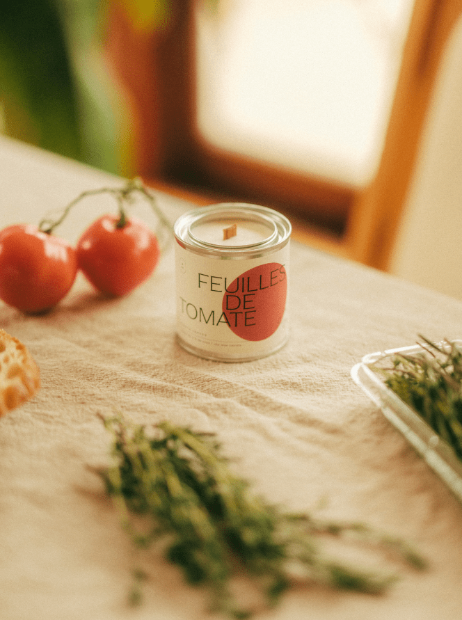 Bougie Feuille de Tomate 8oz Dimanche Matin - Ex-voto