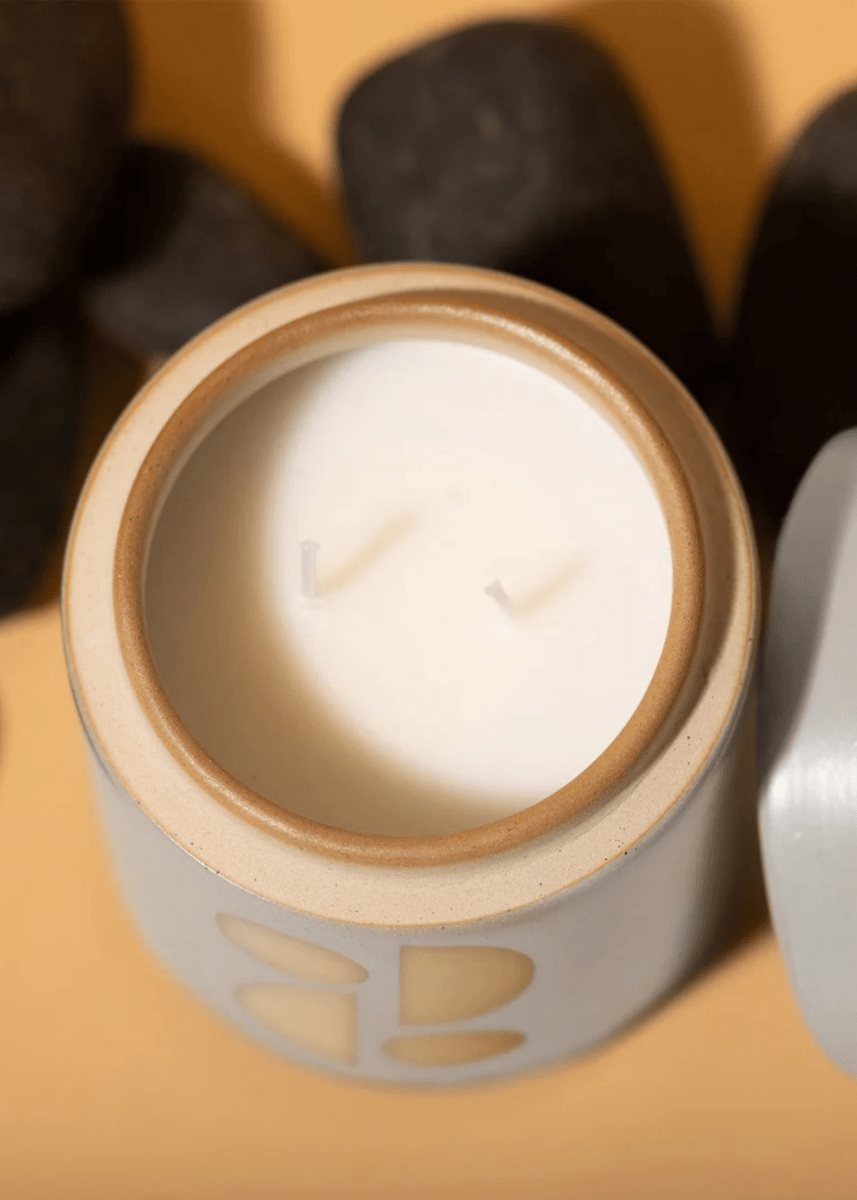 paddywax tobacco flower Shapes Form Candle Prism Boutique 2.5 inches wide Tobacco - Paddywax