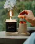 Bougie Honey Tobacco Slate 8oz Picot - Ex - voto