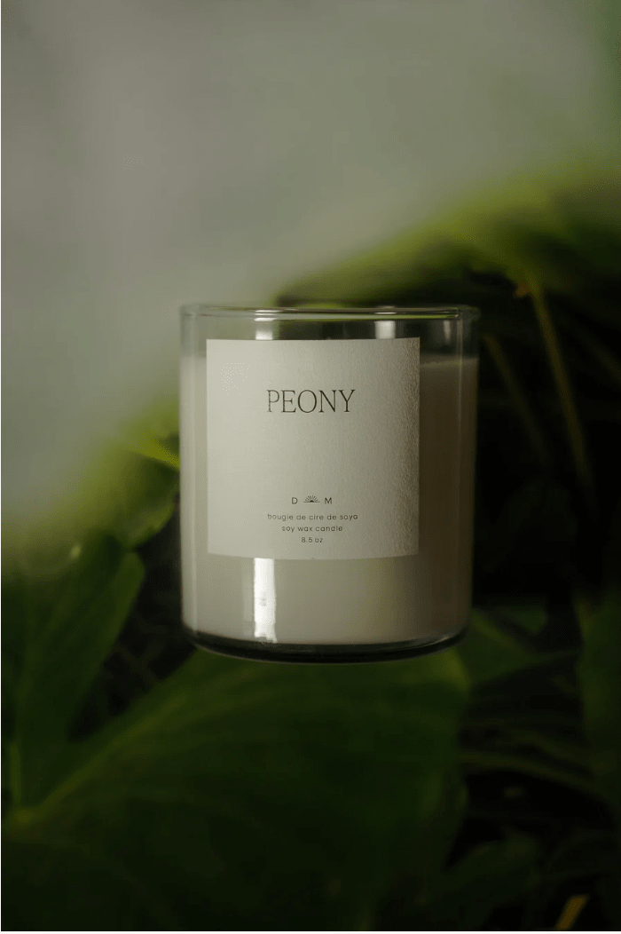 Bougie Pivoine et Thé Blanc 8,5oz Dimanche Matin - Ex-voto