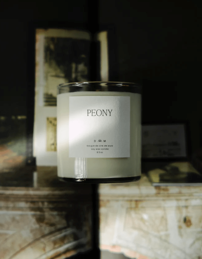 Bougie Pivoine et Thé Blanc 8,5oz Dimanche Matin - Ex-voto