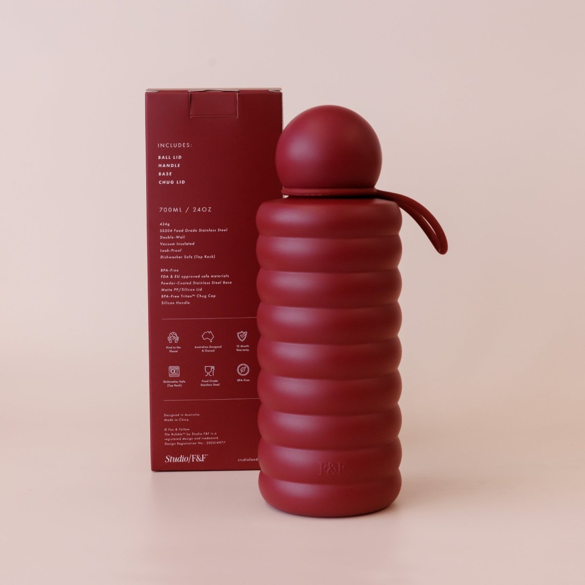 Bouteille Bubble 700ml Cherry Fox &amp; Fallow - Ex-voto