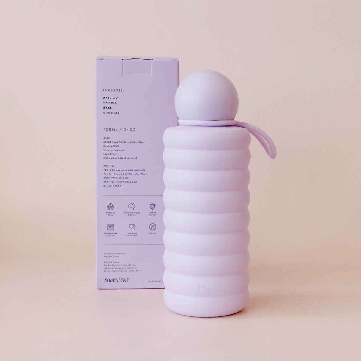 Bouteille Bubble 700ml Lavande Fox &amp; Fallow - Ex-voto