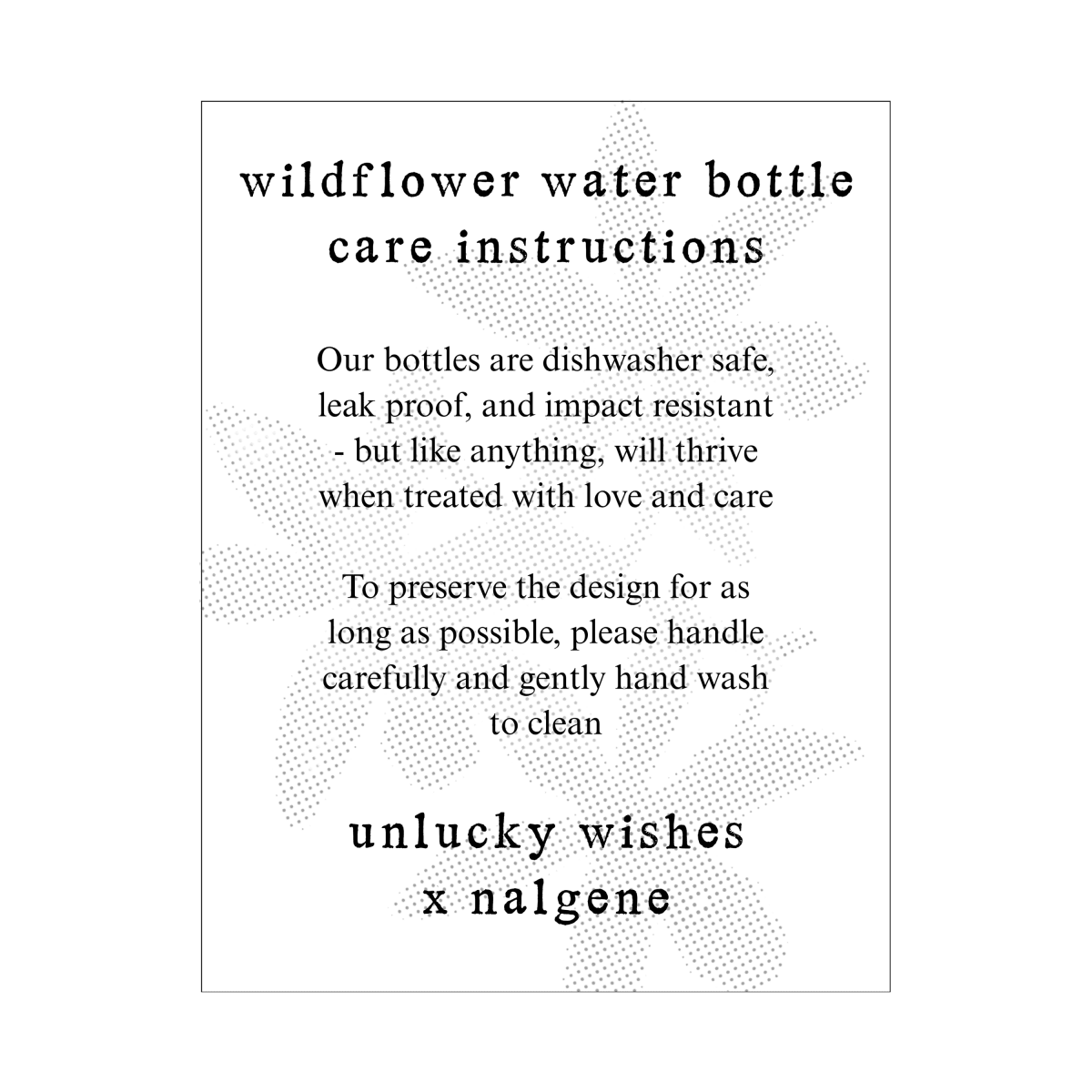 Bouteille Nalgene Wildflower 32oz Unlucky Wishes - Ex-voto