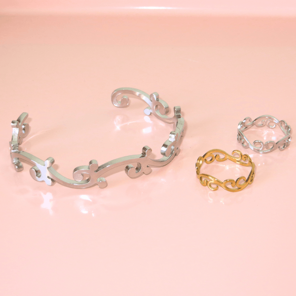 Bracelet Ajustable Spring Swirls Argent Unlucky Wishes - Ex-voto