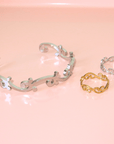 Bracelet Ajustable Spring Swirls Argent Unlucky Wishes - Ex-voto