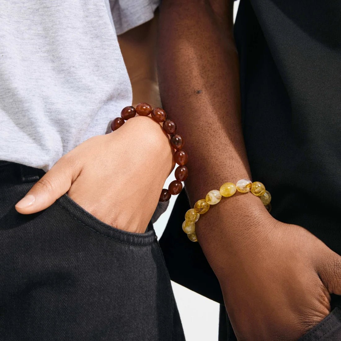 Bracelet de Billes Still Pilgrim (Or et Brun ou Argent et Jaune) - Ex-voto