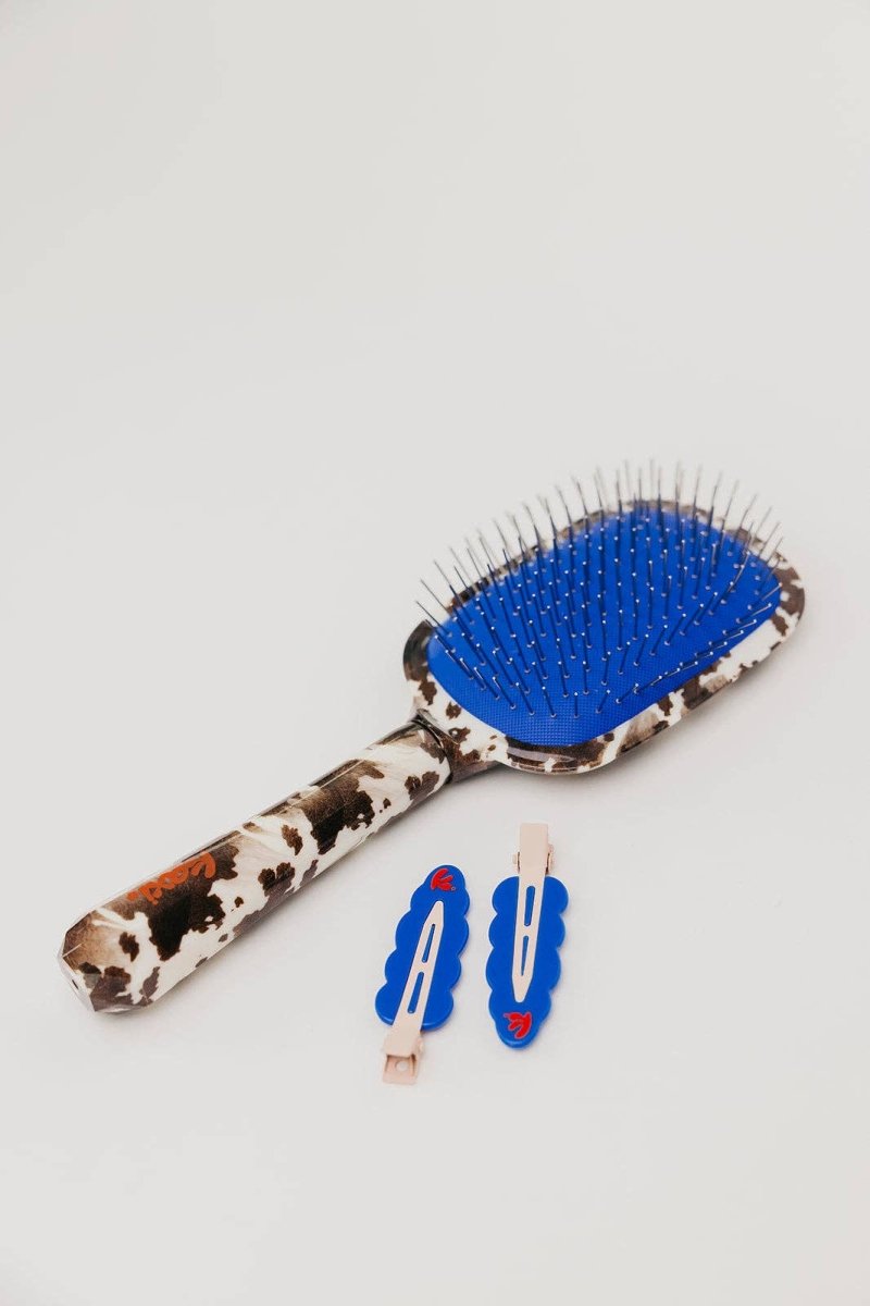 Brosse à Cheveux Scalp to Ends Cow Print Kaxi - Ex-voto