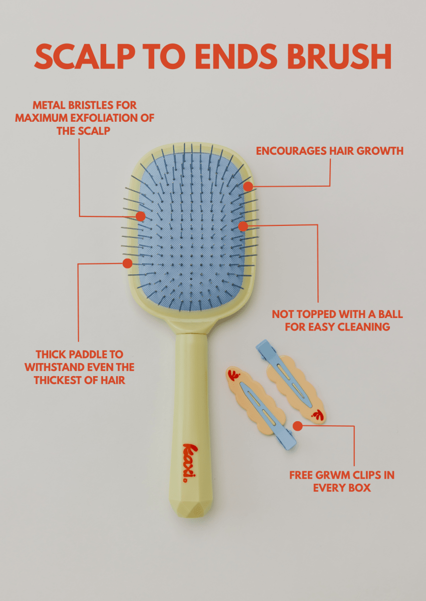 Brosse à Cheveux Scalp to Ends Jaune Kaxi - Ex-voto