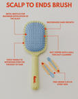 Brosse à Cheveux Scalp to Ends Jaune Kaxi - Ex-voto
