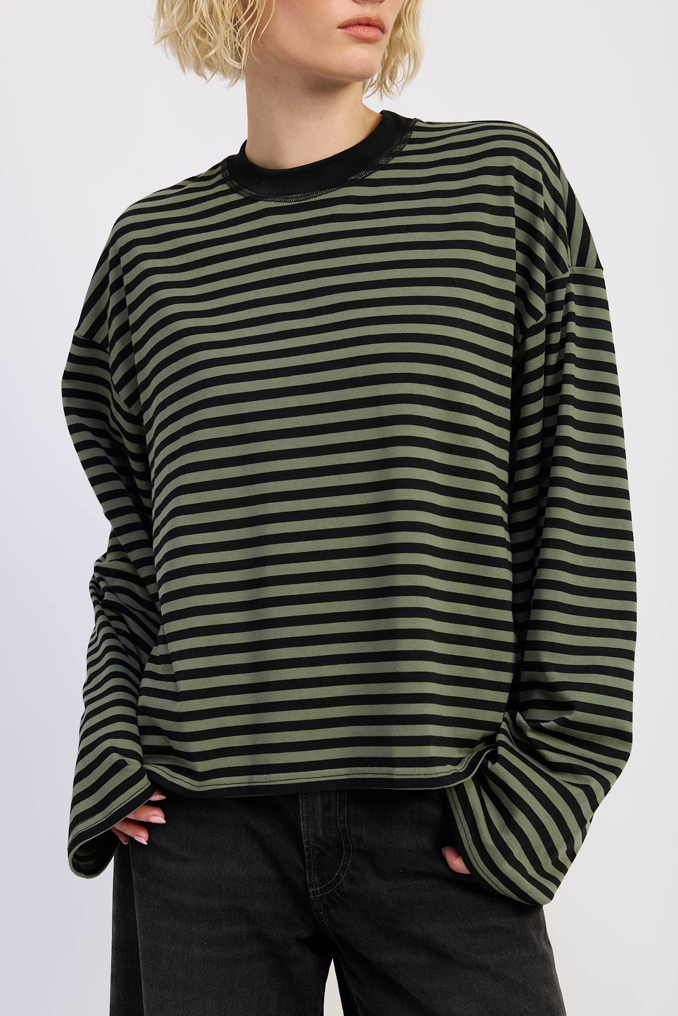 EP Blue and Brown Stripes Top 