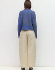 Mod Ref Cecelia Blue and Grey Striped Cardigan
