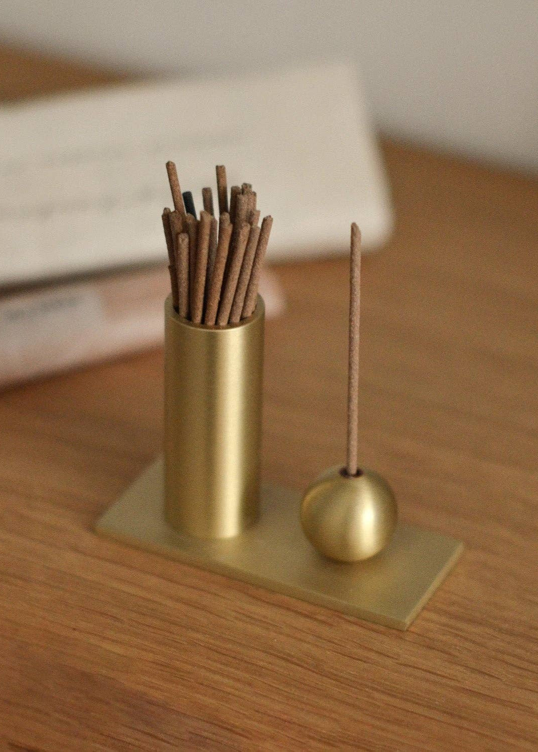 Cedar and Myrrh Cylinder &amp; Sphere Incense Holder