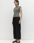 Haut Trinity Rayures Diagonales Noires et Blanches All Row