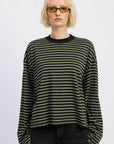 EP Blue and Brown Stripes Top 