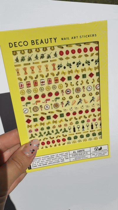Feuille d'Autocollants pour Ongles Al Dente Deco Beauty
