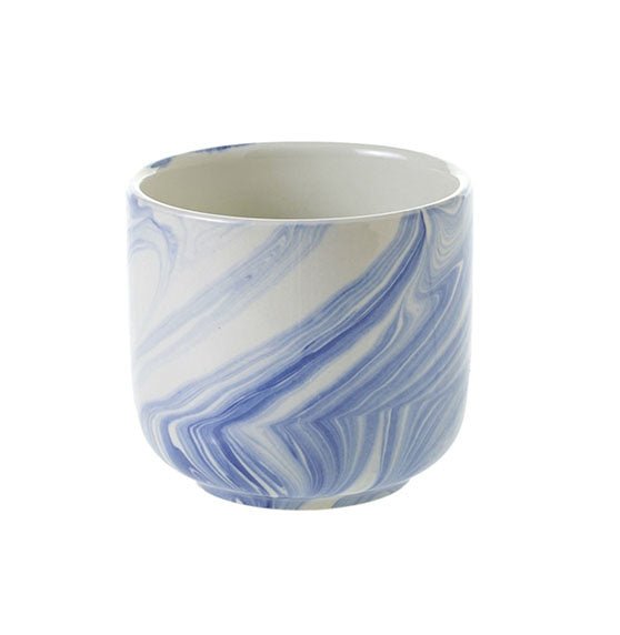 Cache - pot Caspian Bleu Marbré 3,75 x 3,5 AD - Ex - voto