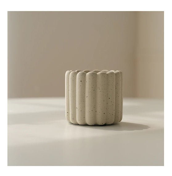 Cache Pot Petit Blanc Texturé (plusieurs motifs disponibles) EVC - Ex - voto