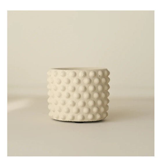 Cache Pot Petit Blanc Texturé (plusieurs motifs disponibles) EVC - Ex - voto