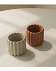 Cache Pot Petit Blanc Texturé (plusieurs motifs disponibles) EVC - Ex - voto