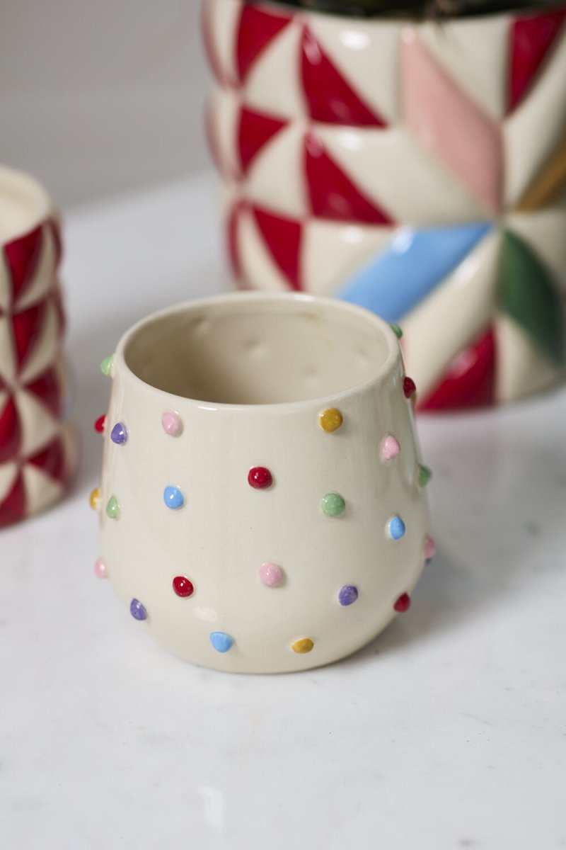 Cache-Pot Pois Colorés 5,25 x 4,5 AD - Ex-voto
